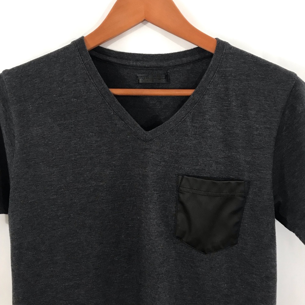 ROYAL KNIGHTS Gray Cotton and Faux Leather T-Shirt - Picture 3 of 6
